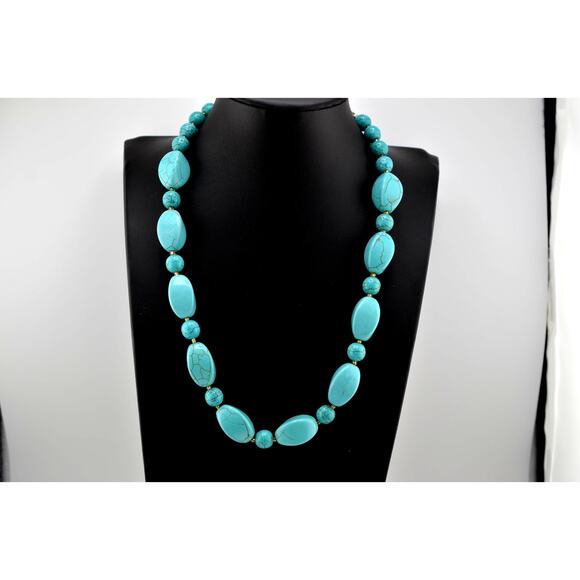 Horse Spirit Studio Jewelry - Vintage Native American Navajo Tumbled Howlite Necklace